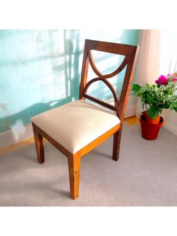 Ikiriya - Sheesham Wood Accent Dining Chair In Honey Finish (1 Year Warranty)