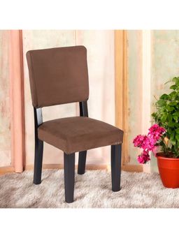Ikiriya - Newport Sheesham Wood Dining Chair Taupe Brown Velvet Extra Dark Mahogany Finish (1 Year Warranty)