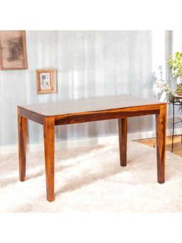 Ikiriya - Sheesham Wood Contemporary Dining Table In Pine Finish Log (1 Year Warranty)