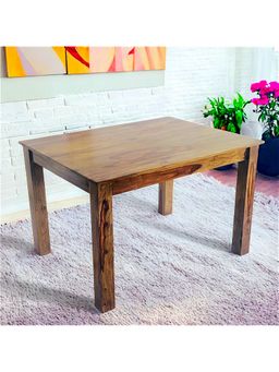Ikiriya - Sheesham Wood Contemporary Dining Table In Teak Finish (1 Year Warranty)