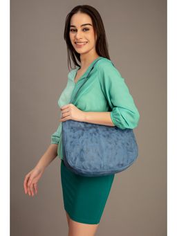 ABELARDO DE MODA - Britney Blue Leather Tote Bag