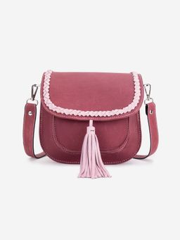 ABELARDO DE MODA - Mia Maroon Leather Sling Bag