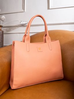 ABELARDO DE MODA - Timeless Peach Leather Tote Bag