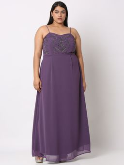 MISH - Curves By MISH Embellished Style Shoulder Strap Dress