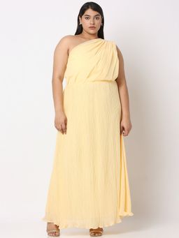 MISH - Curves By MISH Long Maxi Length One Shoulder Dress