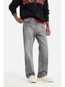 Snitch - Grey Washed Straight Casual Jeans