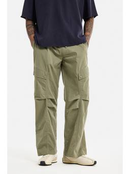 Snitch - Olive Textured Loose Casual Trouser