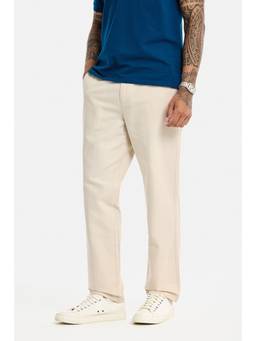 Snitch - Off White Textured Regular Trouser