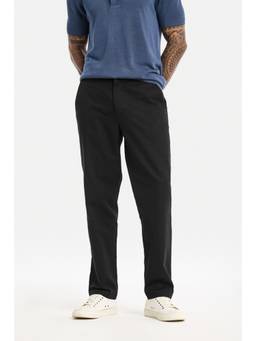 Snitch - Black Textured Regular Trouser