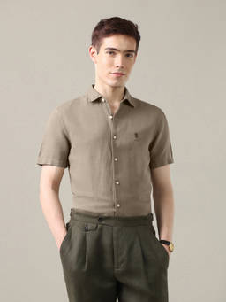 U.S. Polo Assn. Denim Co. - Brown Solid Regular Fit Shirt