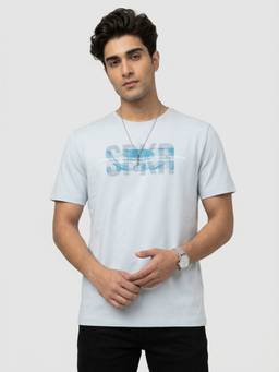 Spykar - Men Grey Regular Fit T-Shirt