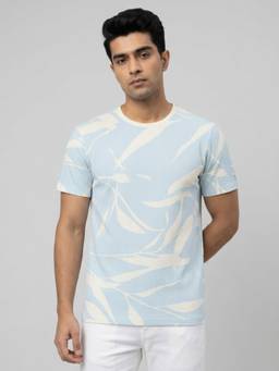 Spykar - Men Blue Regular Fit T-Shirt