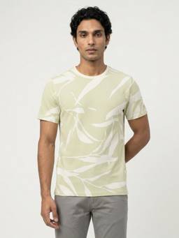 Spykar - Men Green Regular Fit T-Shirt