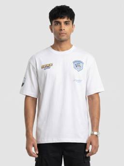 Spykar - Men White Relaxed Fit T-Shirt