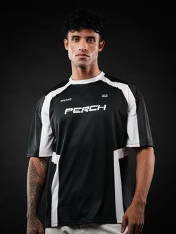 Perch - Black Perch Varsity Oversized Jersey T-Shirt