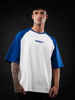 Perch - Royal Blue Raglan Sleeve Oversized T-Shirt