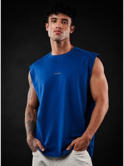 Perch - Royal Blue Solid Tank T-shirt