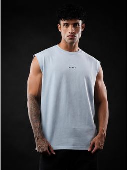 Perch - Sky Blue Solid Tank T-shirt