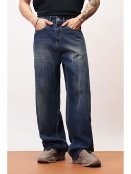 FREAKINS - Blue Bolt Men's Baggy Straight Jeans