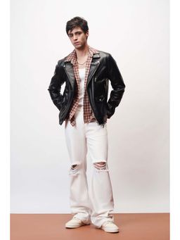 FREAKINS - Frost White Ripped Men's Jeans