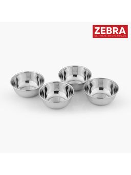 ZEBRA - Stainless Steel Veg Bowl-Katori-Vati (Pack of 4)