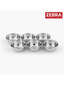 ZEBRA - Stainless Steel Veg Bowl-Katori-Vati (Pack of 6)