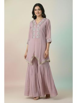 Autumnlane - Baha Helio Work Kurta and Sharara