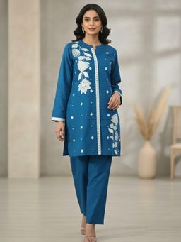 Autumnlane - Morni Azure Full Work Co-Ord Set