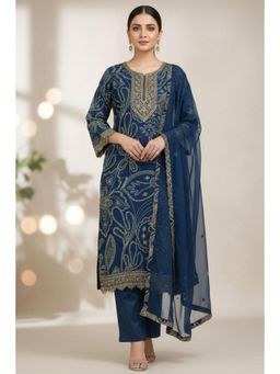Autumnlane - Shanti Midnight Printed Work Kurta and Pant