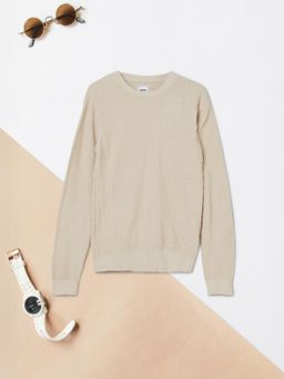 max - Boys Beige Knit Sweater