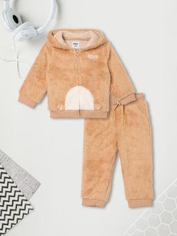 max - Boys Brown Faux Fur Teddy Bear Co-Ord Set