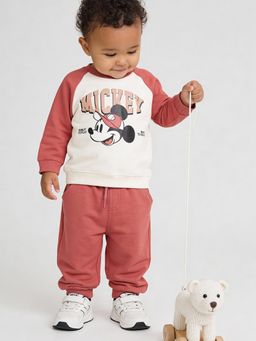max - Boys Red Mickey Mouse Co-Ord Set
