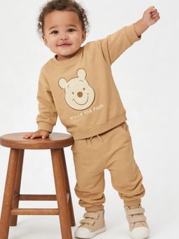 max - Boys Brown Winnie The Pooh Chennile Co-Ord Set