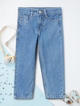 max - Girls Light Blue Washed Slim Fit Jeans
