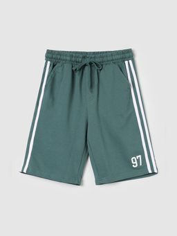 max - Boys Teal Side Striped Shorts