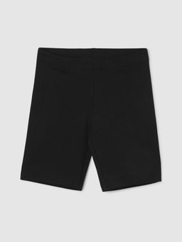 max - Girls Black Solid Cycling Shorts