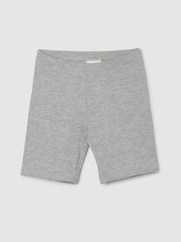 max - Girls Grey Solid Cycling Shorts