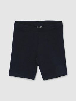 max - Girls Navy Blue Solid Cycling Shorts