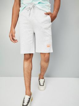 max - Boys Grey Knit Knee-Length Shorts