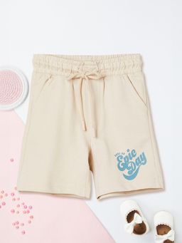 max - Boys Beige Printed Shorts