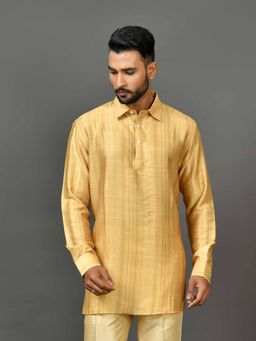 Simaaya - Yellow Premium Quality Silk Made Short Kurta
