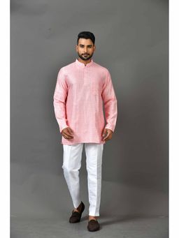 Simaaya - Pink Premium Quality Silk Made Short Kurta