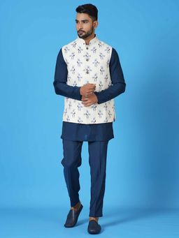 Simaaya - White Premium Quality Silk Made Nehru Jacket