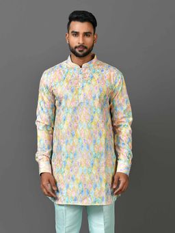 Simaaya - Multi-Colour Premium Quality Satin Made Short Kurta