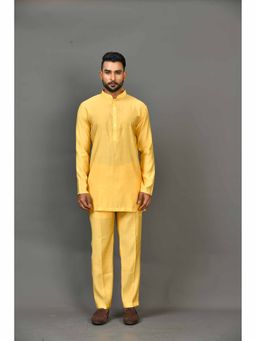 Simaaya - Yellow Premium Quality Silk Made Short Kurta