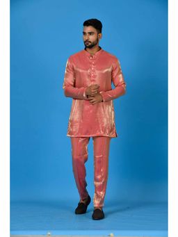 Simaaya - Peach Premium Quality Satin Made Short Kurta