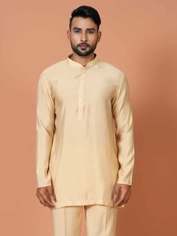 Simaaya - Cream Premium Quality Cotton Made Short Kurta