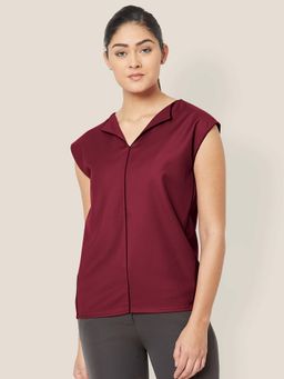 SALT Attire - Carmine Neck Pleat Top