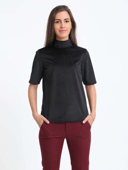 SALT Attire - Lavish High Neck Velvet Top