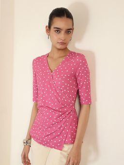 Fable Street - Polka Dot Top - Pink
